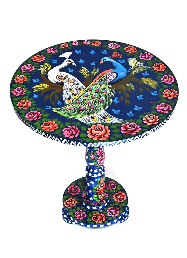 Hand Painted Coffee Table - Peacock Blue