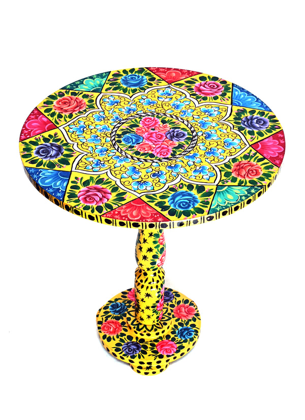 Hand Painted Coffee Table - Vibrant Yellow