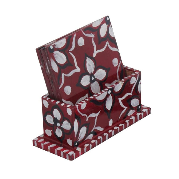 Ajrak Design Wooden Coasters